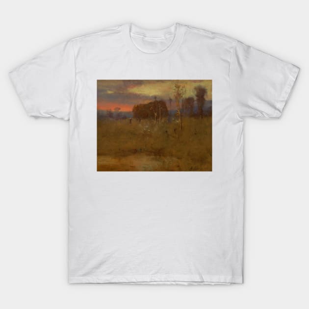 Afterglow on the Meadow by George Inness T-Shirt by Classic Art Stall